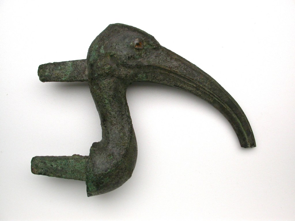 statue of an ibis head from ancient Egypt