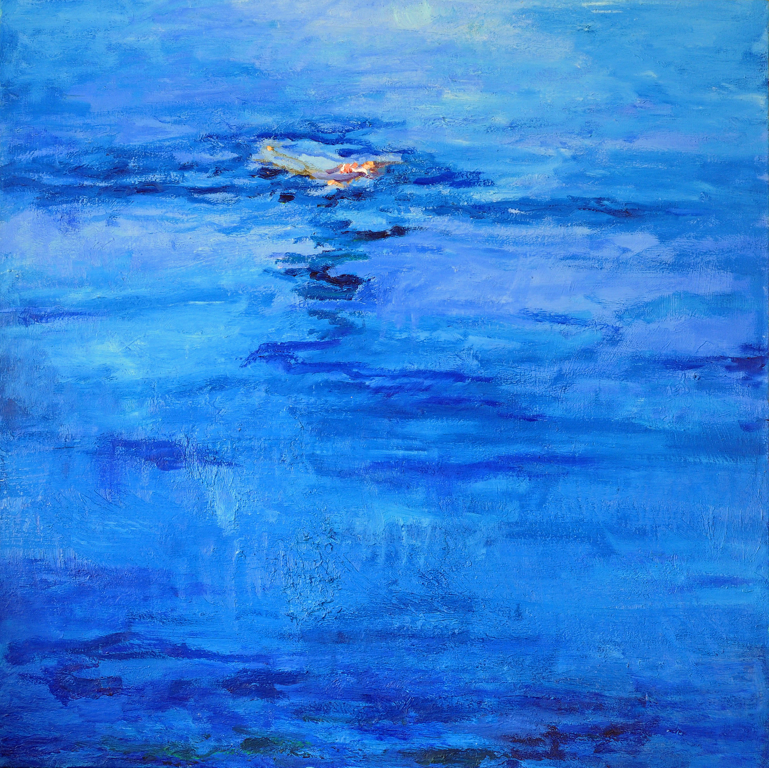 "Floating" 40" x 40" oil on linen, 2014